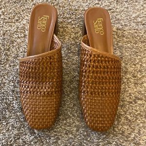 Franco Sarto brown mules.